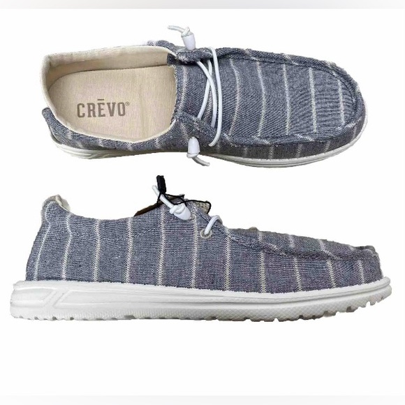 Crevo Shoes - Crevo Womens size 7 slip on shoes gray striped memory foam new with tags